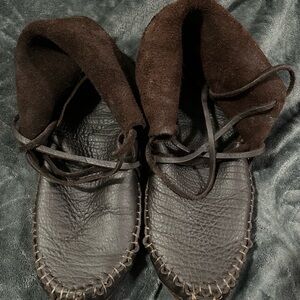 Bison leather Mocs hand made 11.5